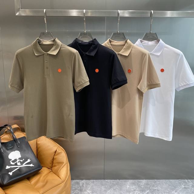 Aimajia2025Ss new summer lapel short-sleeved T-shirt Polo shirt, high-end versio