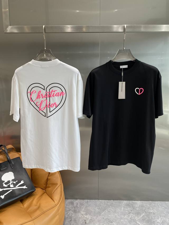 Dijia2025 Printed logo badge round neck short-sleeved T-shirt. Custom-supplied f