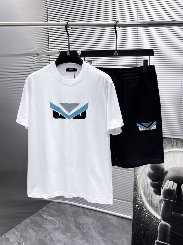 Fendi 2025Ss new summer short-sleeved suit, high-end version! Custom-made fabric