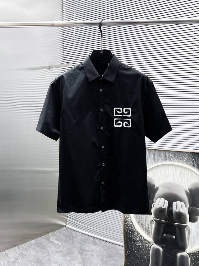 Givenchy 2025Ss new men's short-sleeved shirt, high-end version! Custom-made fa