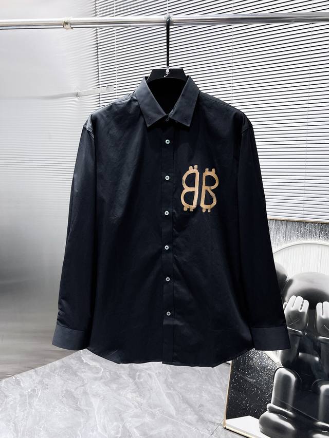 Balenciaga 2025Ss new men's long-sleeved shirt, high-end version! Custom-made f