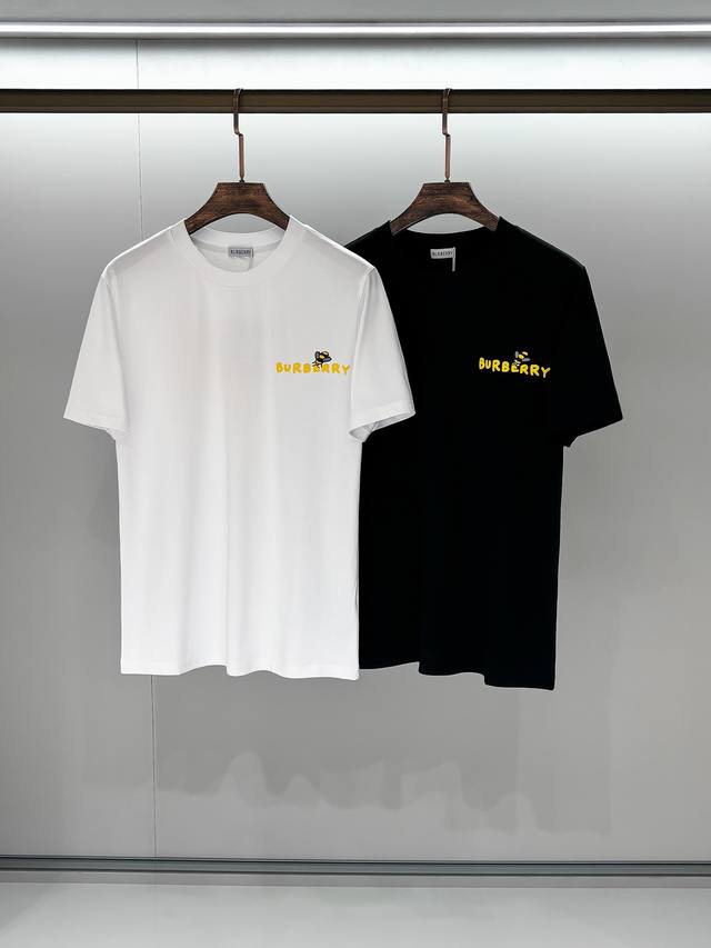 Group photo details 2025Ssbur bee round neck short-sleeved T-shirt, custom fabri