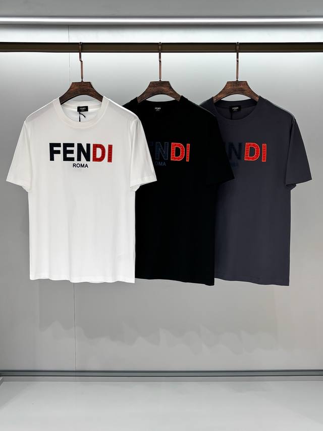 Group photo details Fdi 2025Ss spring and summer new round neck short-sleeved T-