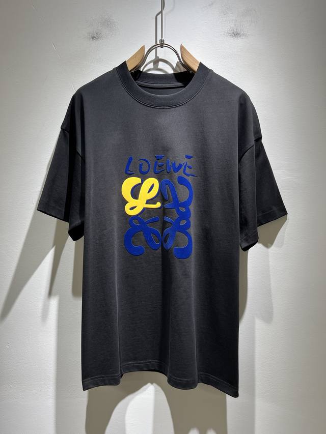 Loe*We 2025 spring and summer new men's and women's short-sleeved T-shirts, Ital