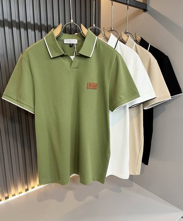 Bc-Brunello Cucineli 2025 Spring and Summer new men's short-sleeved Polo shirt,