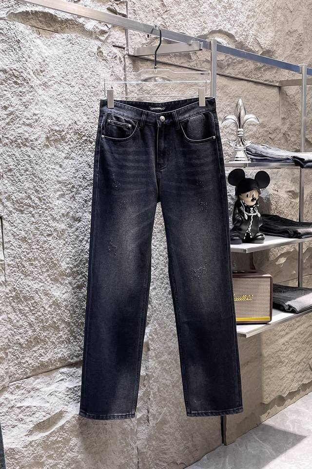 Chrome Hearts new wide-leg denim washed original high-end single product The ov