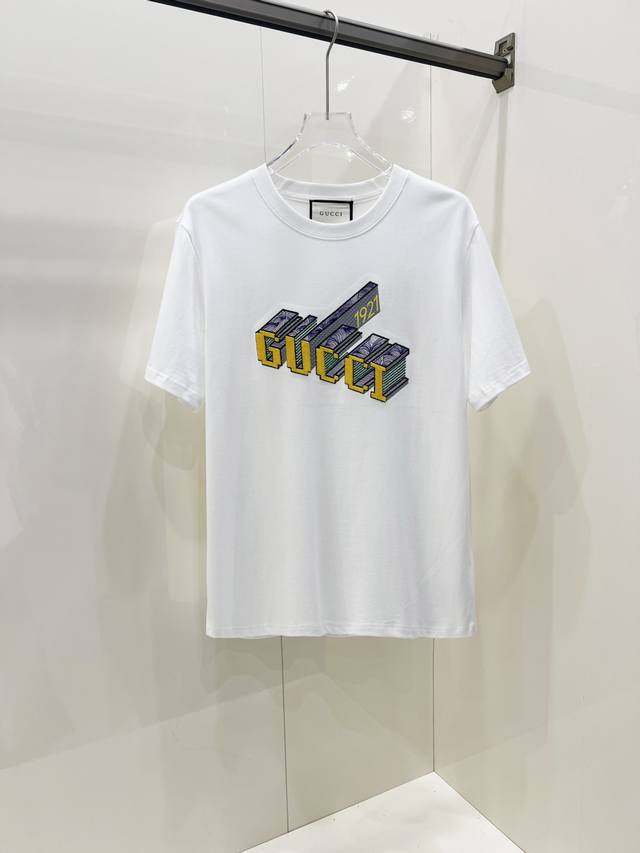 Gucci Gucci 2025 spring and summer new men's and women's short-sleeved T-shirts,
