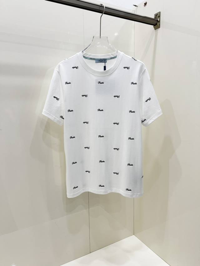 Prada Prada 2025 Spring and Summer new men's and women's short-sleeved T-shirt,