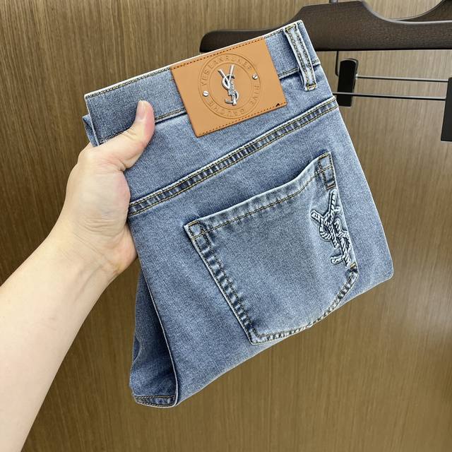 Ysl high-end customization, 2025 early spring thin latest jeans counter simultan