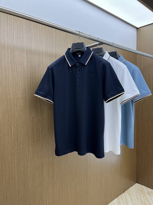 New product Zz 2540 Spring and Summer new product fine grain pique business Polo