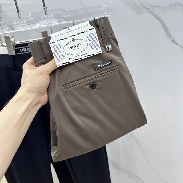 Prada 2025 Spring and Summer new casual pants, sold on the official website, tr