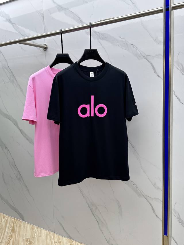 Alo 2025 Spring and Summer New Release Counter Latest Short-sleeved Round Neck T