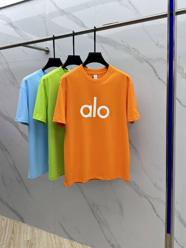 Alo 2025 Spring and Summer New Release Counter Latest Short-sleeved Round Neck T