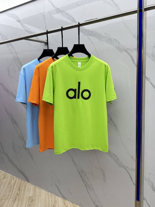 Alo 2025 Spring and Summer New Release Counter Latest Short-sleeved Round Neck T