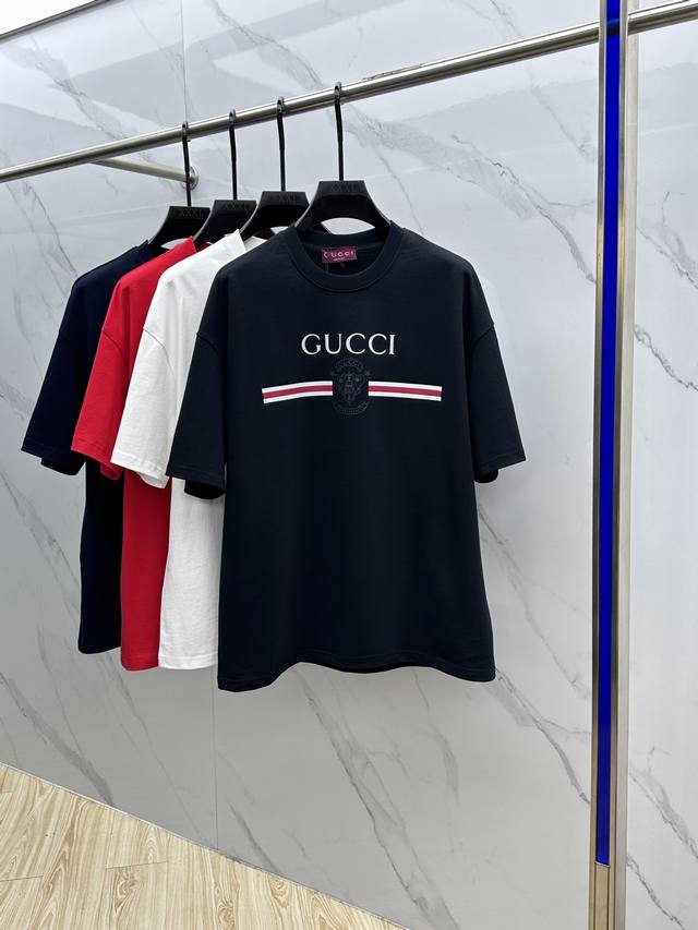 Gucci Gucci 2025Fw spring and summer new round neck base outerwear T-shirt, thre