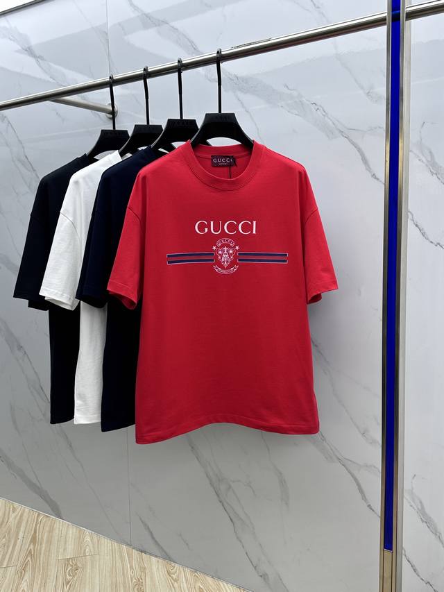 Gucci Gucci 2025Fw spring and summer new round neck base outerwear T-shirt, thre