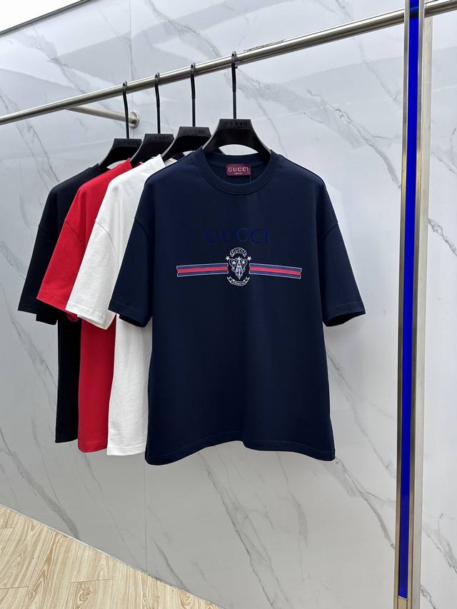 Gucci Gucci 2025Fw spring and summer new round neck base outerwear T-shirt, thre