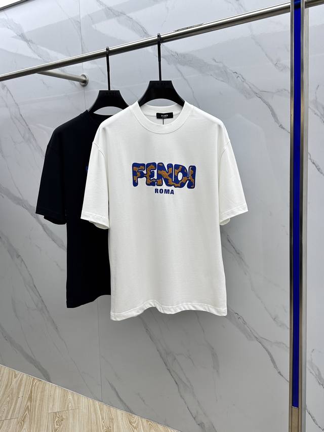 Fendi* Fendi 2025Fw Spring and Summer new round neck base outerwear T-shirt, thr
