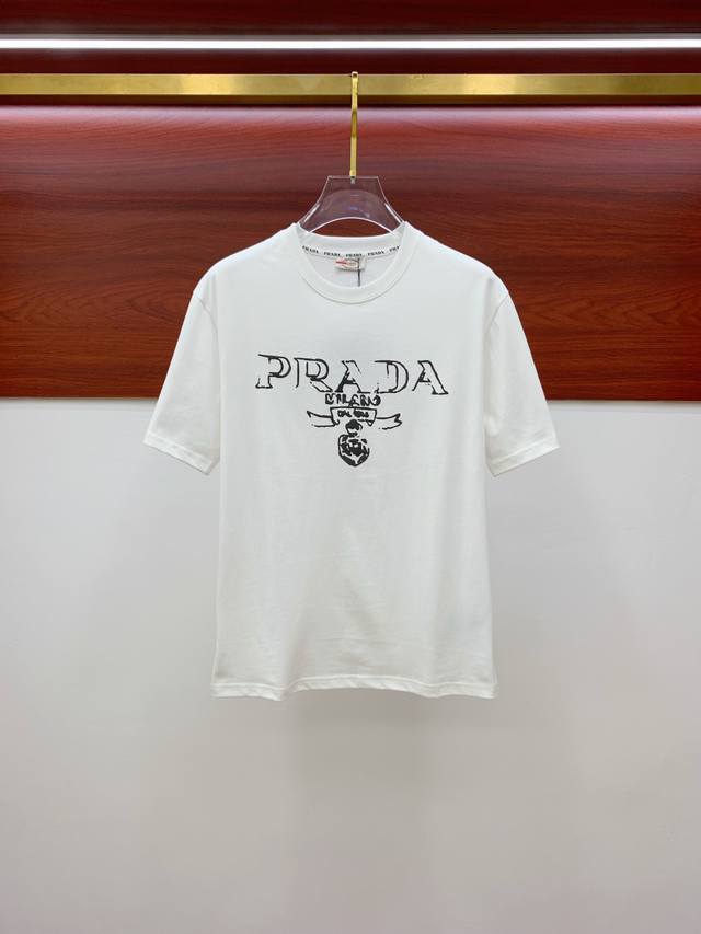 Prada 2025 new summer short-sleeved T-shirt, the first exclusive online release