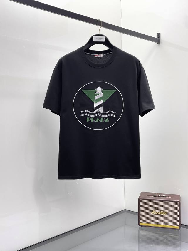 Prada 2025 new summer short-sleeved T-shirt, the first exclusive online release