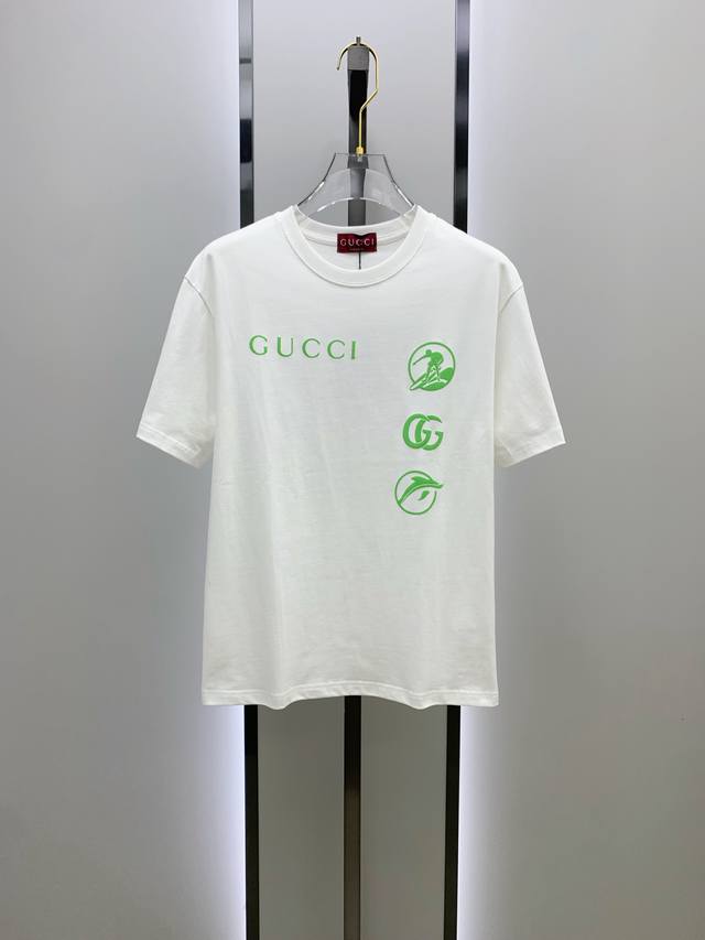 Ss Gucci pure cotton latest fabric classic logo pattern Logo fashionable and sim