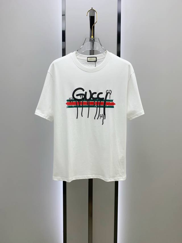 Ss Gucci pure cotton latest fabric classic logo pattern Logo fashionable and sim