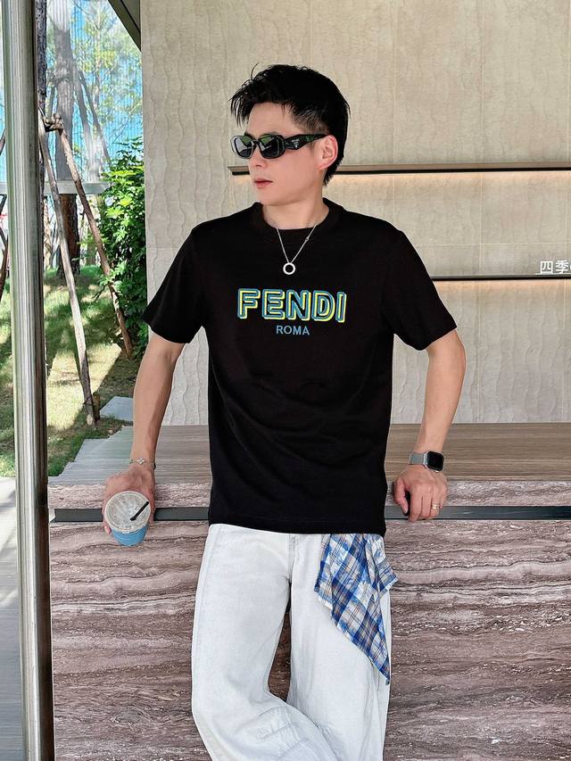 Fendi new summer product, embroidery and spray painting double process high sta