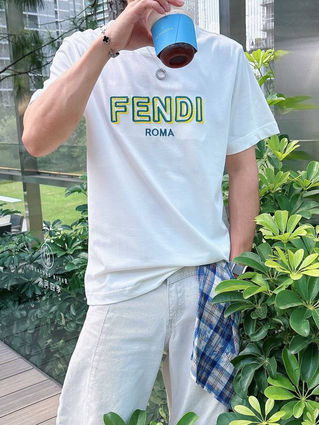 Fendi new summer product, embroidery and spray painting double process high sta