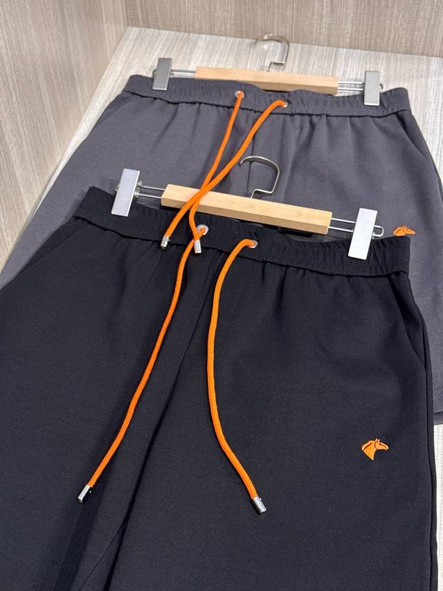 Model Hs013#, the latest horse head H leather logo men's cotton casual shorts f