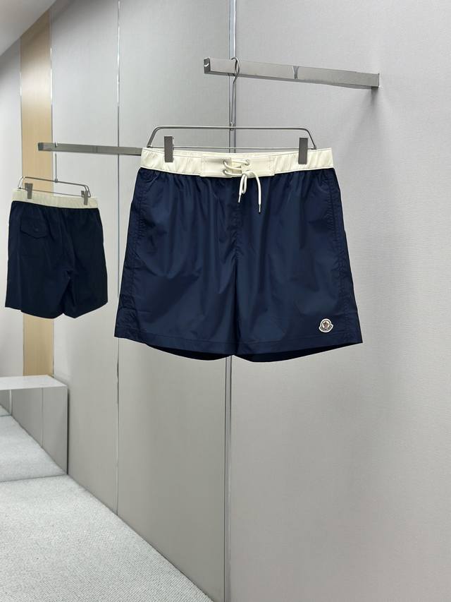 Moncler Logo Drawstring Beach Shorts Process Description: The fabric is made of