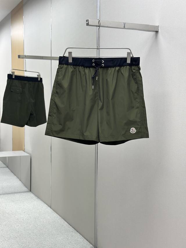 Moncler Logo Drawstring Beach Shorts Process Description: The fabric is made of