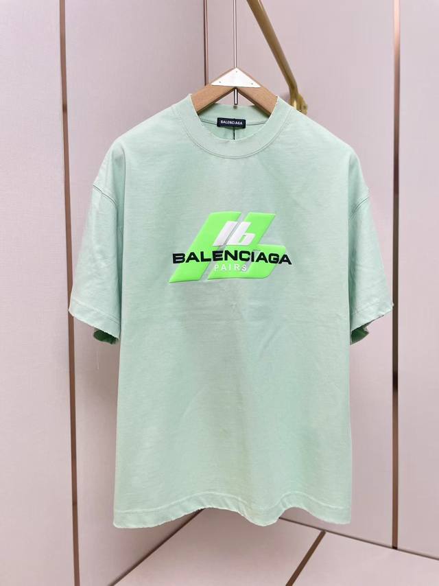 Balenciaga new Lb silicone printed T-shirt 3D three-dimensional silicone simple