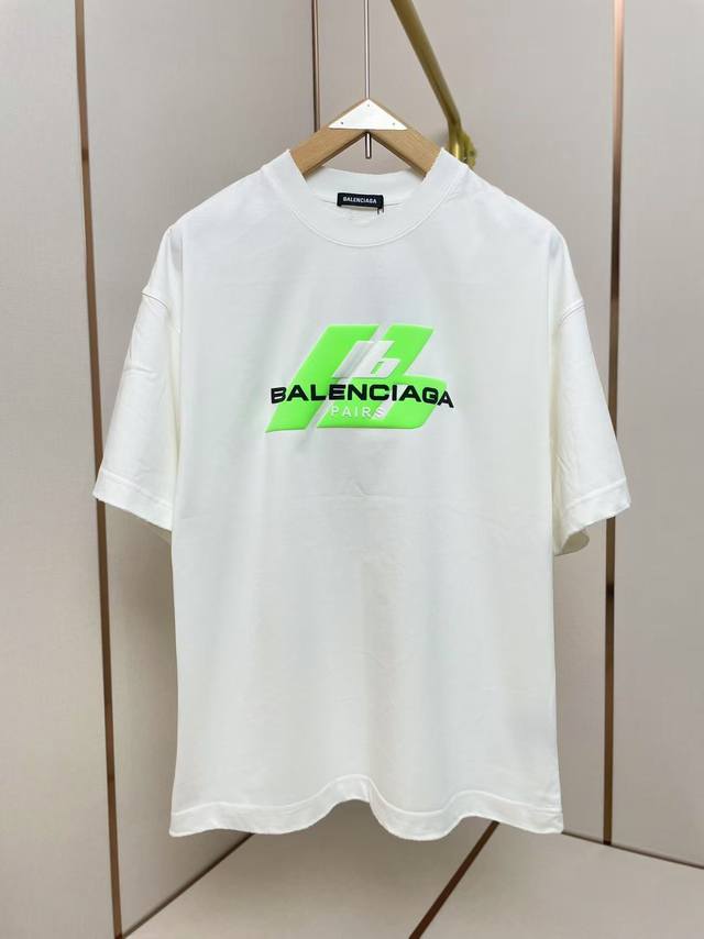 Balenciaga new Lb silicone printed T-shirt 3D three-dimensional silicone simple