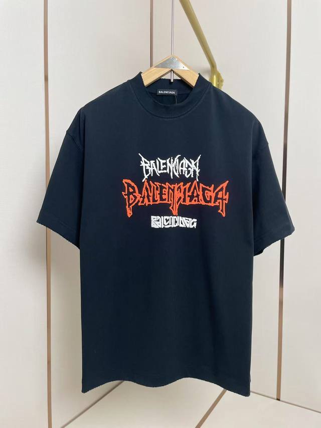 Balenciaga 2025 new personalized letter T-shirt Personalized silicone material S