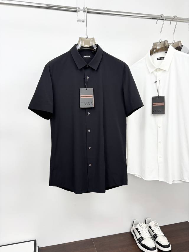 Three-color Ez men's business casual cotton short-sleeved shirt, official new p
