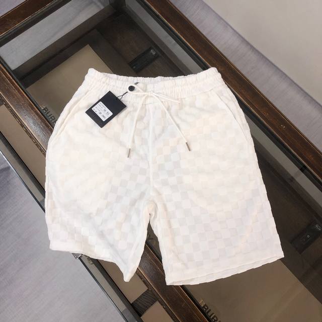 Clouis Vuitton Lv 25Ss counter same style terry shorts ~ couple style ~ carefull
