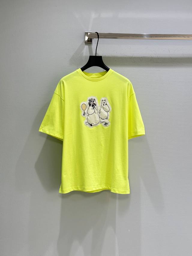 25Ss New summer style! Joint style hippo patch short sleeves, capsule series rou