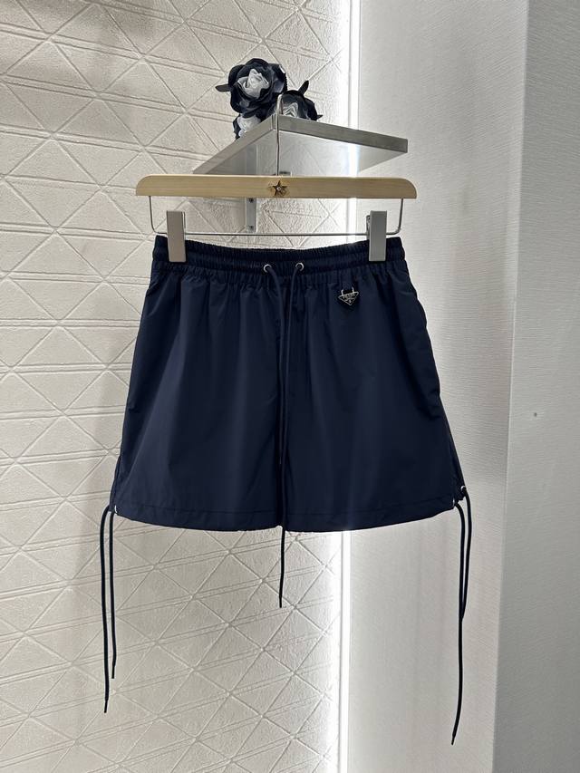 Prad*2025 New arrival letter logo drawstring shorts Customized Yb windproof and
