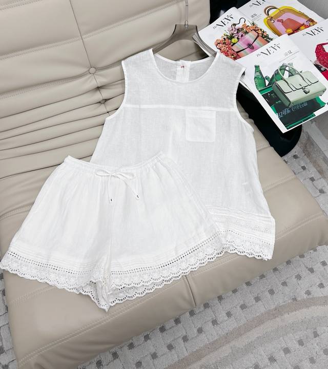 25Ss new loose-fitting old-money style vest shorts set, wandering between minima