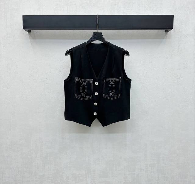 Chane*2025 New arrival Short buttoned vest Customized Yb imported rayon material