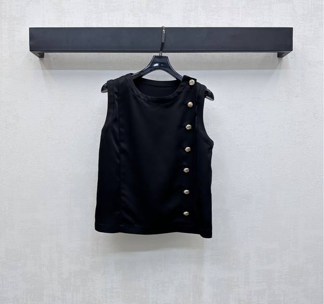 Chane*2025 New Arrivals Sleeveless Button Top Customized Yb Imported Acetate Mat