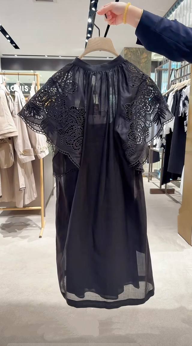 Mpxmp*25 New black ramie dress with a black swan look Customized ramie linen fab