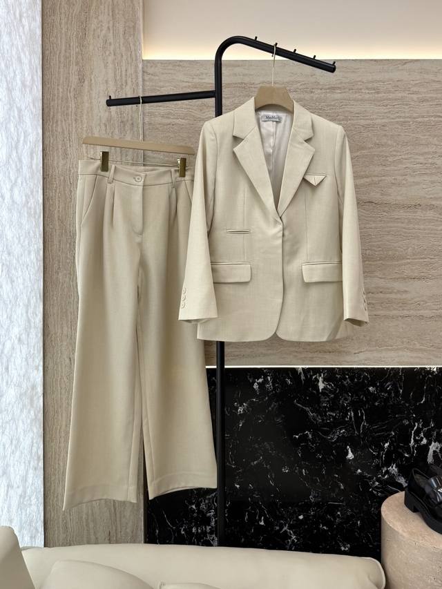 Tf067#New suit Max Mara 70% acetate 30% wool long-sleeved suit jacket and trouse