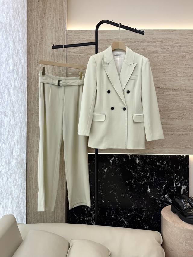 Tf033#New suit Max Mara 70% acetate long-sleeved suit jacket and trousers suit k