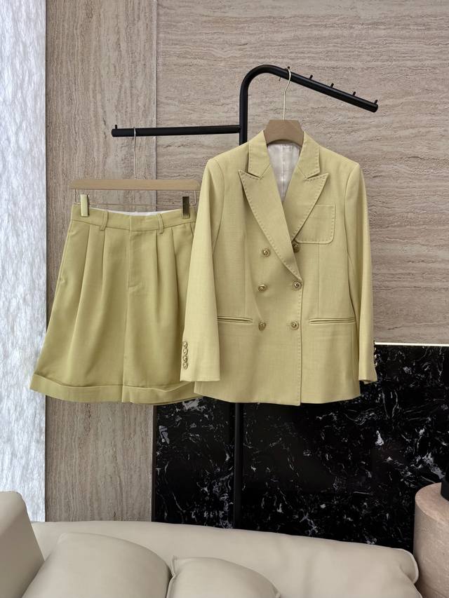 Tf060#New suit Max Mara 60% acetate 30% wool long-sleeved suit jacket shorts sui
