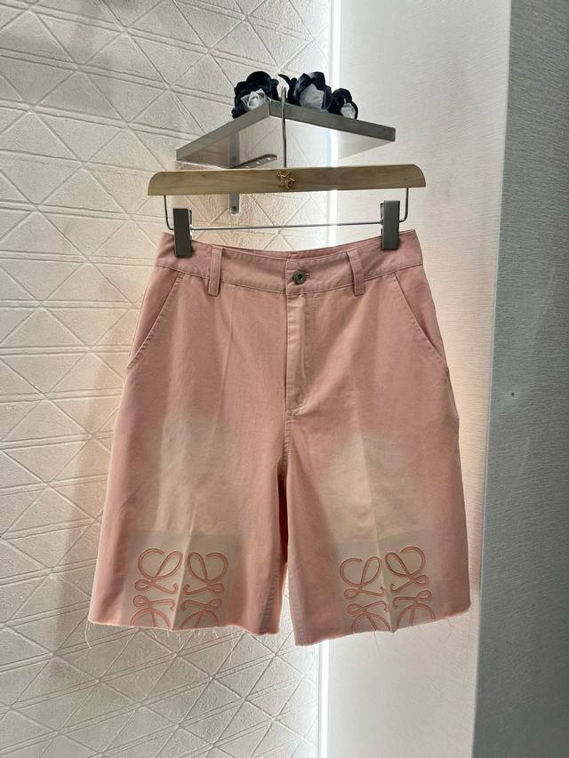 Loew*2025 New arrivals Denim gradient shirt and shorts set Customized Yb twill c
