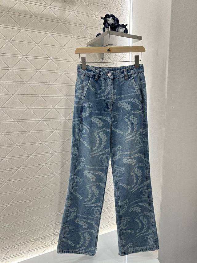 Chane*2025 New arrivals Laser denim trousers Customized Yb twill cotton denim ma