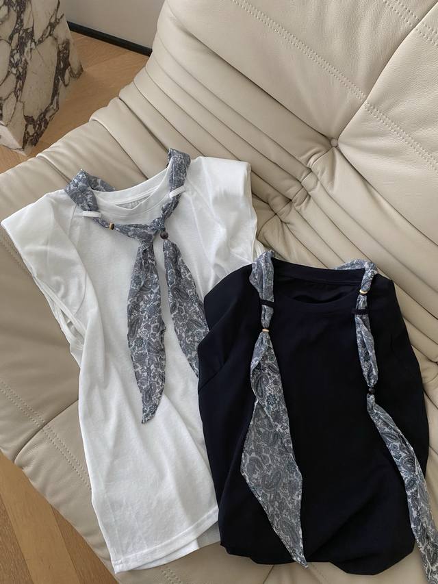 25Ss Spring and summer silk scarf shoulder pad sleeveless vest custom cotton wit