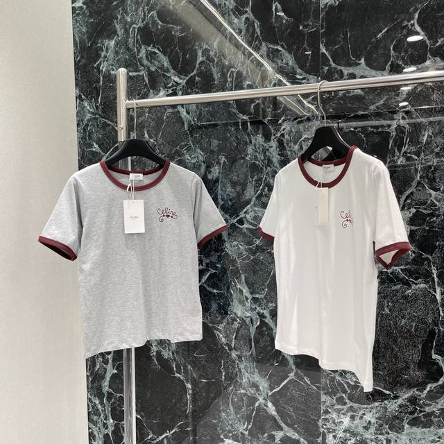 Ce 25 Early Autumn new contrast color printed short-sleeved T-shirt with a logo