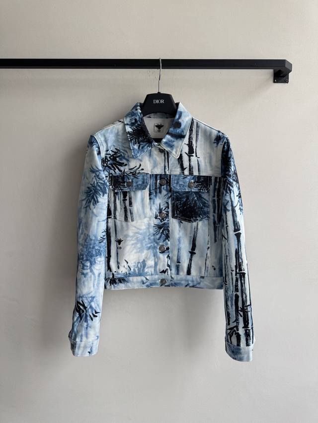 Dio*2025 New product positioning print denim jacket Customized Yb twill cotton d